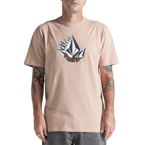 Camiseta Masculina Volcom Shmoot BEGE-VLTS010653- -1-